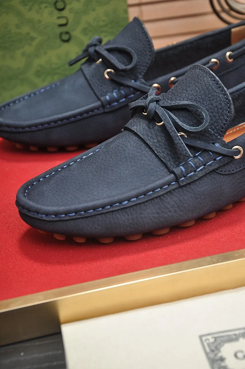 Men's Men's Shoes💰420💶【GUCCI】 (High-end Niuli) New 🍀Gucci*——Gucci Doudou Shoes! Made of imported original cowhide, the inner top layer is comfortable cowhide lining! Original wear-resistant rubber outsole! High quality products! Code number 38-44!